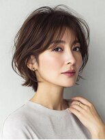 Heart's美人設計と白髪ぼかし専門店 青山表参道店 脱白髪染め/ショートヘア【ハーツ】&nbsp;白髪ぼかし脱白髪染め似合わせショートボブ40代50代60代