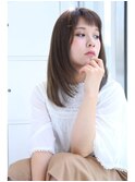 小顔に見えるストレートヘア♪