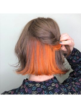 アンド バイ ヘアサロン(AND by hair salon) オレンジインナーカラー