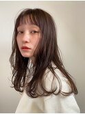 束間のある前髪のセミロング