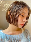 ぷつっと小顔ミニボブ