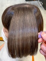 オースト ヘアー ステラ 新宿店(Aust hair Stella)&nbsp;ナチュラルハイライト×カーキグレージュ　ナチュラルボブ　K