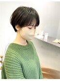 前髪あり 耳かけマッシュショート