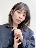 暗髪×ロブ×シースルーバング×オーガニックヘア