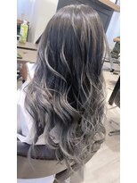 アルマヘア(Alma hair) バレイヤージュ×シルバーカラー