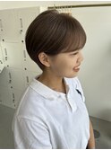 マッシュショート×大人グレージュ