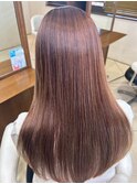 透明感カラー/オレンジベージュ/艶髪
