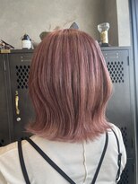 アチーブリス(achieve Liss)&nbsp;ピンクベージュ透明感ダブルカラー外ハネボブスタイル