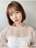小顔 似合わせカット メルティーカラー ウェーブミディアム