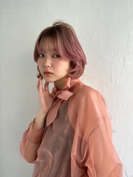 アンダーバーホワイト 天神店(_WHITE) ショート透明感カラー/シースルーバング/顔まわり／レイヤー