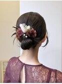 結婚式 ヘアアレンジ タイトアレンジ 二次会アレンジ