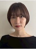 横浜西口大人ショートボブココアベージュイルミナグレージュ30代