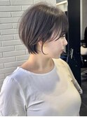 前髪カット＊イメチェンショートボブ＊カーキグレージュ