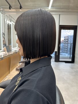ロンドミラー 博多店(Lond Mirror) ミディアムヘア暗めカラーデザインカラーフェイスフレーミング