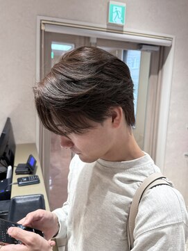 アレアル 広島並木通り店(ALEAR) アッシュブラウン/メンズカラー/ワンカラー/センターパート