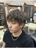 MEN’S HAIR/ブルーブラック/フェザーパーマ/ 印西　印西市