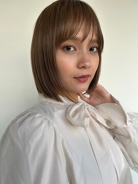モッズヘア 越谷(mod's hair) 艶髪オリーブベージュ前下がりミニマルボブp2越谷20代30代40代