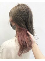 ラックセカンドスペース(LUCK 2nd SPACE)&nbsp;インナーカラー/ミルクティーベージュ×ピンク/ケアブリーチ