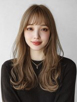 ステイゴールド(STAYGOLD)&nbsp;前髪カット 顔周りレイヤー ミルクティーベージュ 髪質改善 美髪