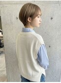 くびレイヤーエモージュ前髪モテベージュレイヤーミディ/高円寺