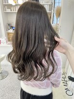 ユイマァル 岡山(YUIMARL)&nbsp;ブリーチなしダブルカラー/透明感カラー/オリーブグレージュ
