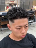 MEN’S/リバースセンターパート/ニュアンスパーマ/南堀江