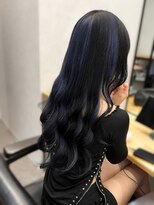 エル オオサカ 心斎橋店(L. OSAKA) セクションカラー/ブラック×ブルー