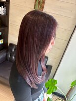フリーダム 池下店(Freedom)&nbsp;艶感ピンクブラウンのナチュラルなストレート