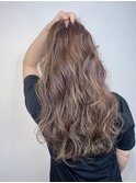 外国人風ハイライトロング