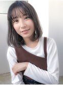 小顔カット_毛先パーマ_ことりベージュ_黒髪ウォーターフォール