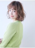 くせ毛風エアリー大人ミディ[大人可愛い 20代 30代 40代]