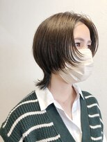 スナオ(sunao)&nbsp;ハイトーンオリーブ×ウルフカット