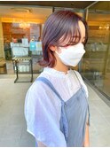 肩上切りっぱなしボブ/髪質改善/縮毛矯正/白髪ぼかし/白髪染め