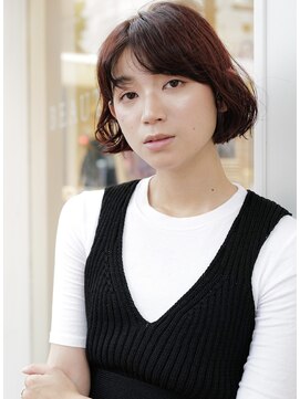 ビュートリアム 福岡(BEAUTRIUM) 自然乾燥で決まるクセ毛風ボブヘアー