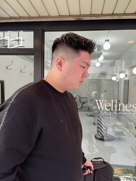 ウェルネス(Wellness) スパイラルツーブロックマッシュアップバングコンマヘア46