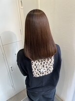 トレ(tre.)&nbsp;シルキーブラウン縮毛矯正スタイル