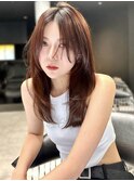 ミディアムレイヤー 韓国風レイヤーカット ハッシュカット