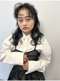 コテ巻き　ミックス巻き　無造作ヘア