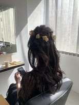 サイドハーフアップ