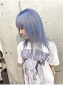 ブルーカラー/水色/ハイトーン/ケアブリーチ/ダブルカラー