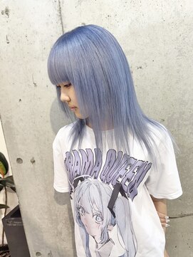 ラニヘアサロン(lani hair salon) ブルーカラー/水色/ハイトーン/ケアブリーチ/ダブルカラー