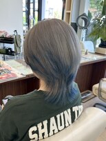 ヘアーアンドエステ ハラダ 滝ノ水店(Hair&Esthe Harada)&nbsp;デザインカラー/ホワイト系/ウルフカット/レイヤーカット