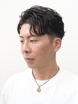 メンズカット×色気パーマ