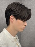 センターパート/ニュアンスパーマ/カルマパーマ/メンズ/眉毛