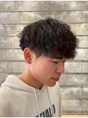MEN'S HAIR/波巻きツイストスパイラル/リバースセンターパート