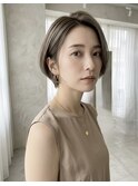 ショートカットx白髪ぼかしx髪質改善x縮毛矯正xダブルカラー