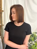 バッサリカット パツっとボブ×縮毛矯正