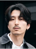 仙台センターパートフェザーパーマニュアンスパーマ刈り上げなし