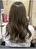 アッシュ系赤み抑えたくすみカラー