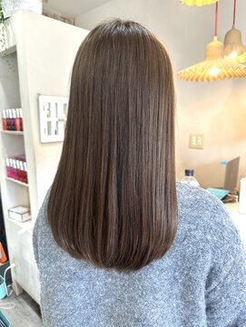 エルデ ナインズ ヘアー スタンド 川口店(elde 9's HAIR STAND) ミルクブラウン/髪質改善/ミディアムロング